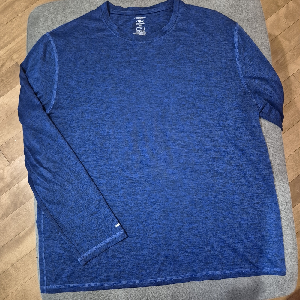 Athletic Works Men's Navy Long Sleeve Tee